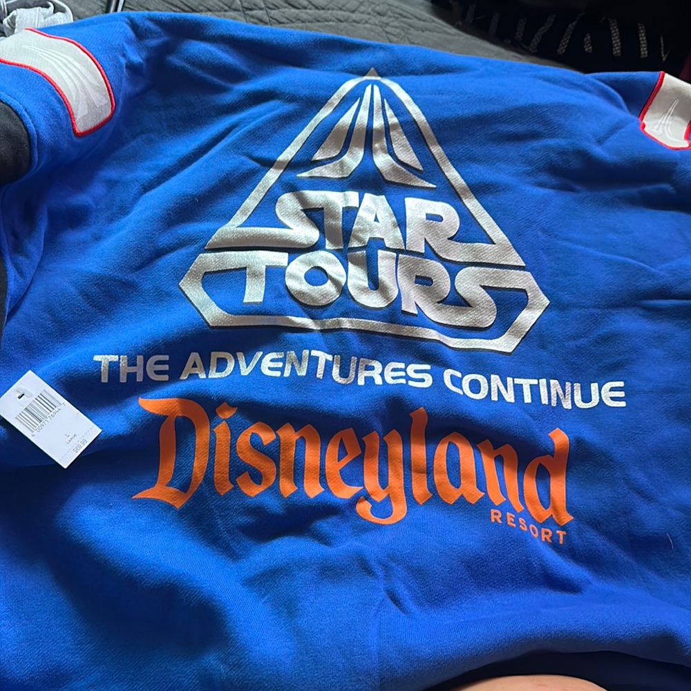 Disneyland Star Tours Zipped Hoodie for Adults size L.